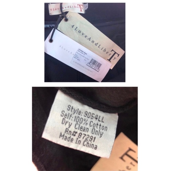 Johnny Was 4 Love and Liberty Black Velveteen Wide Leg Pants New with Tags - Picture 7 of 14